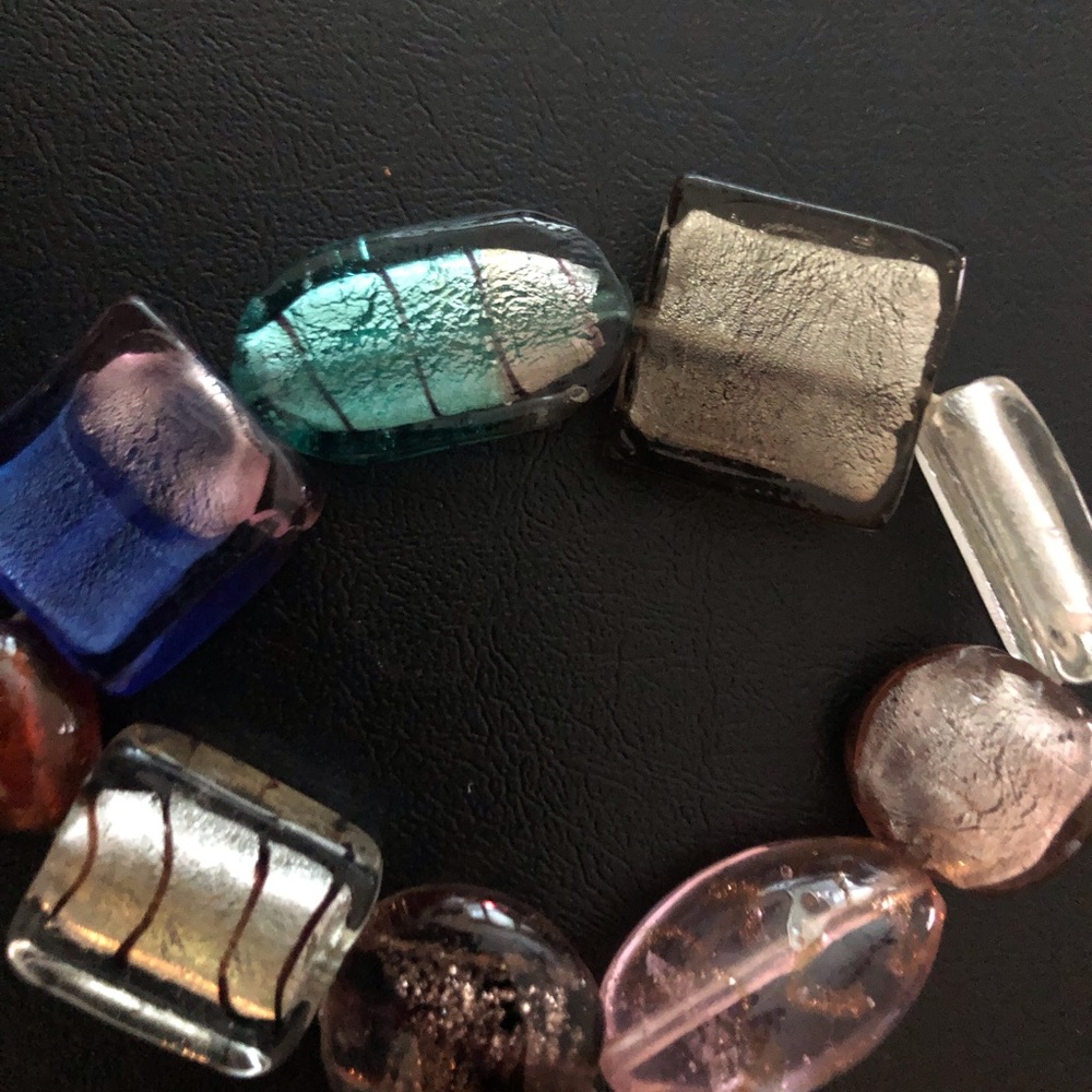 GLASS BEADS SQUARE BRACLET